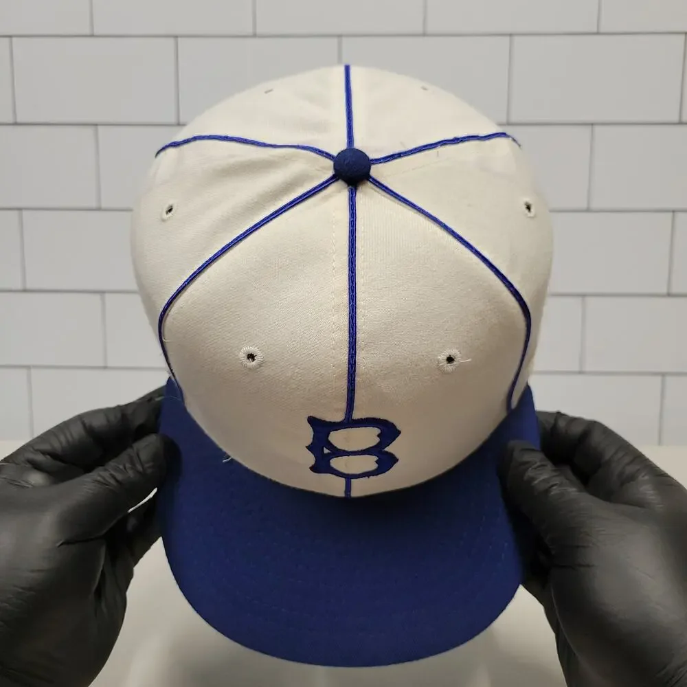 Vintage Roman Brooklyn Dodgers Cooperstown Collection Fitted Hat 7 1/2 USA